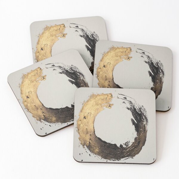 Gold Circle Coasters (Set of 4)
