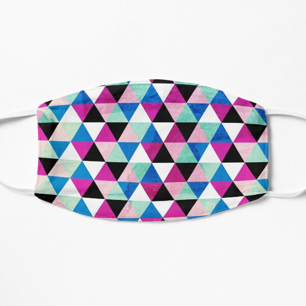 Abstract Geometric Triangles Pattern in nice Colors Mask