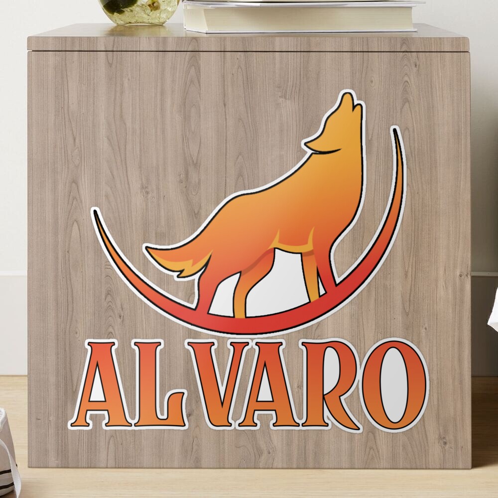 Alvaro alvaro fox, wolf illustration  Sticker for Sale by