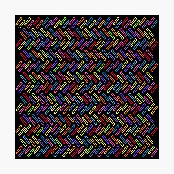 Neon Rainbow Confetti Photographic Print