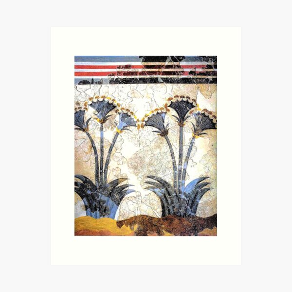 Item preview, Minoan Sea Daffodils "Lilies" Fresco designed and sold by W. Sheppard Baird.