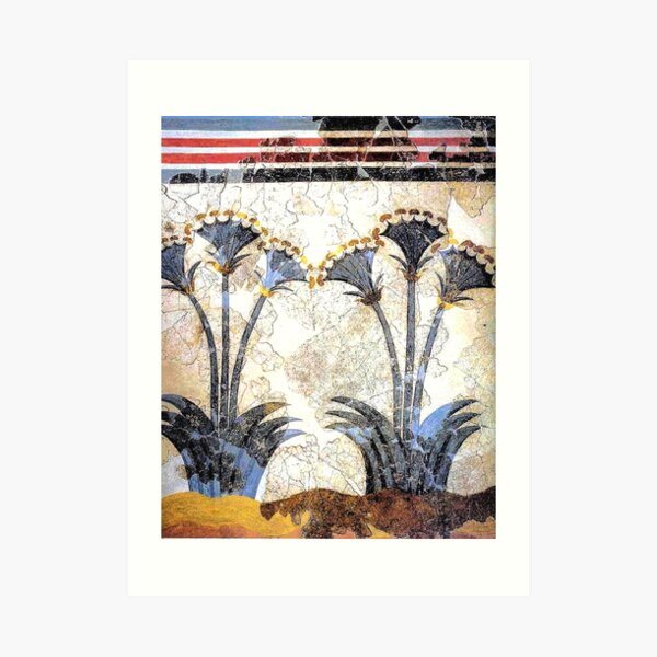 Minoan Sea Daffodils "Lilies" Fresco Art Print