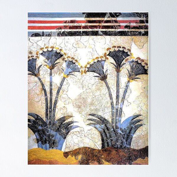 Item preview, Minoan Sea Daffodils "Lilies" Fresco designed and sold by W. Sheppard Baird.