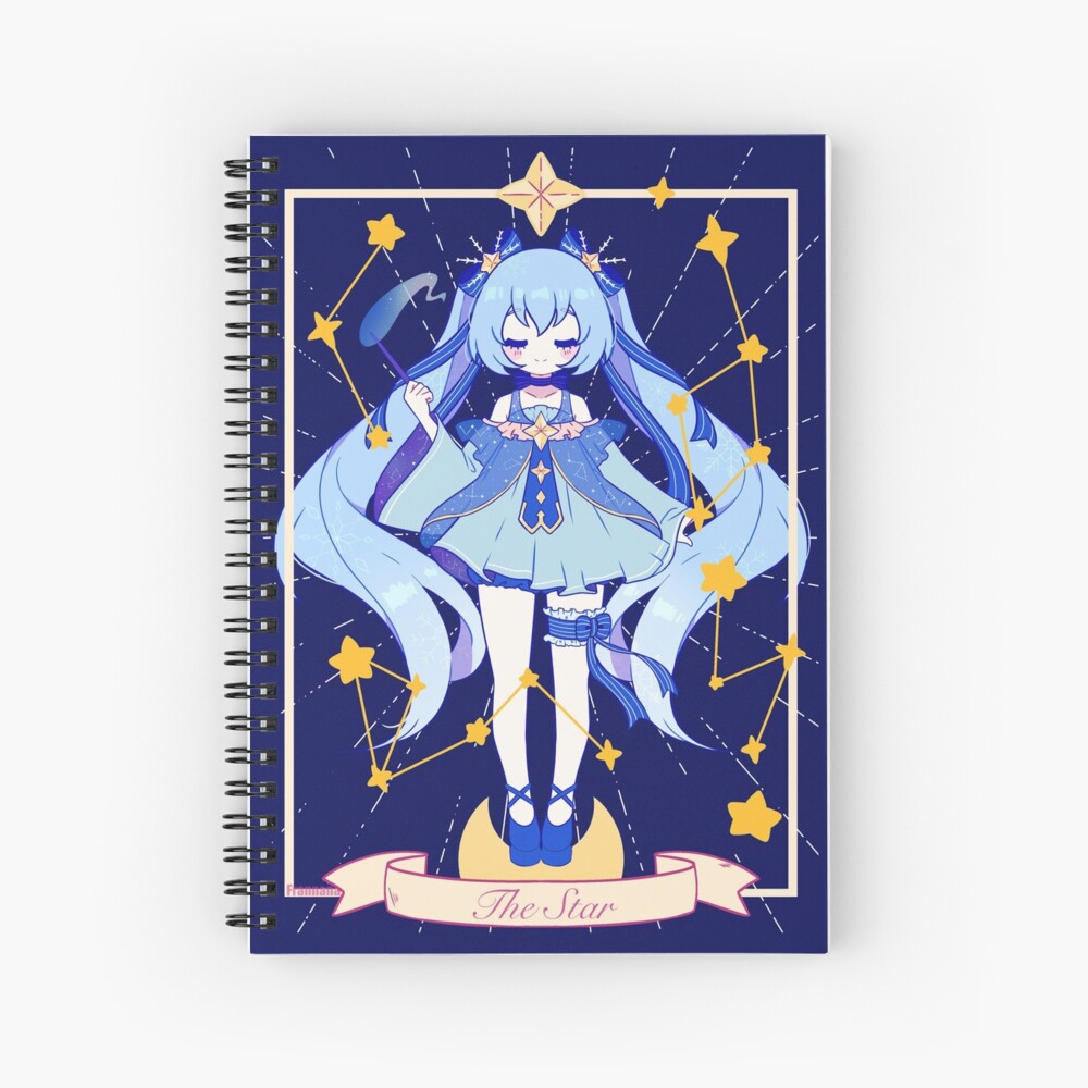 Hatsune Miku Fanart The Star Spiral Notebook By Frannana Redbubble