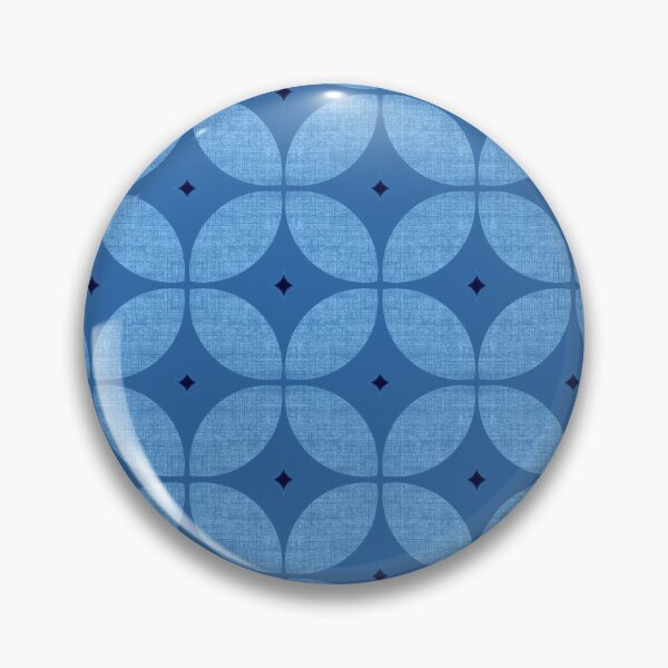 Item preview, Mid Century Modern atomic starburst geometric  in blue designed and sold by MagentaRose.