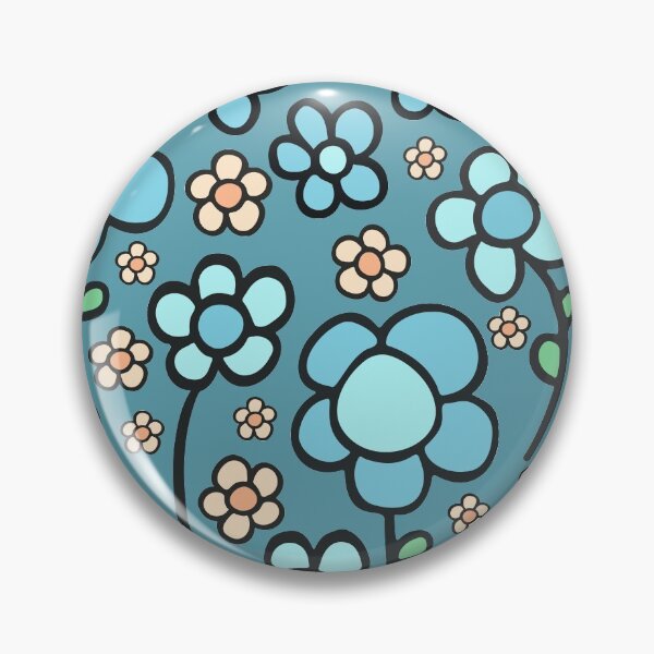 Item preview, Orange and Blue Flowers designed and sold by kmoblenes.