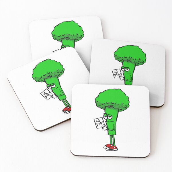 Item preview, GO VEG BROCCOLI BOY - Cute Drawing with Eat Your Veggies Message designed and sold by Susan Prolman.