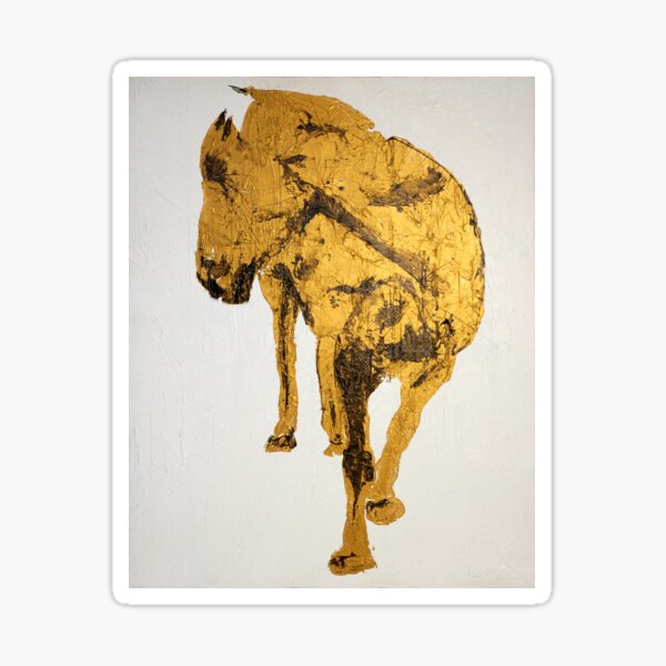 Gold Horse Sticker
