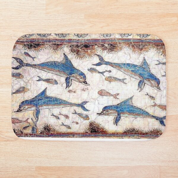 Minoan Dolphins Fresco Bath Mat