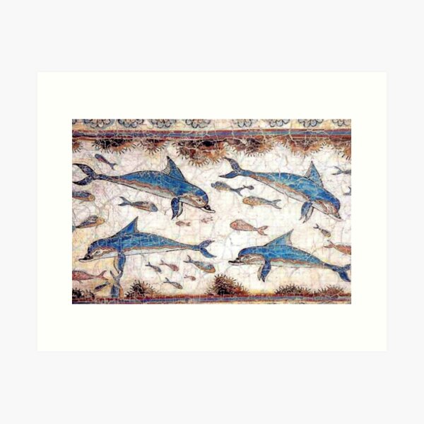 Minoan Dolphins Fresco Art Print