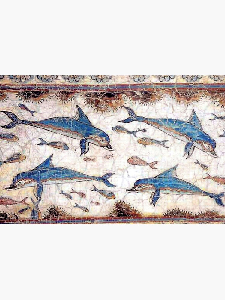 Discover Minoan Dolphins Fresco Canvas