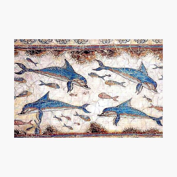 Minoan Dolphins Fresco Photographic Print
