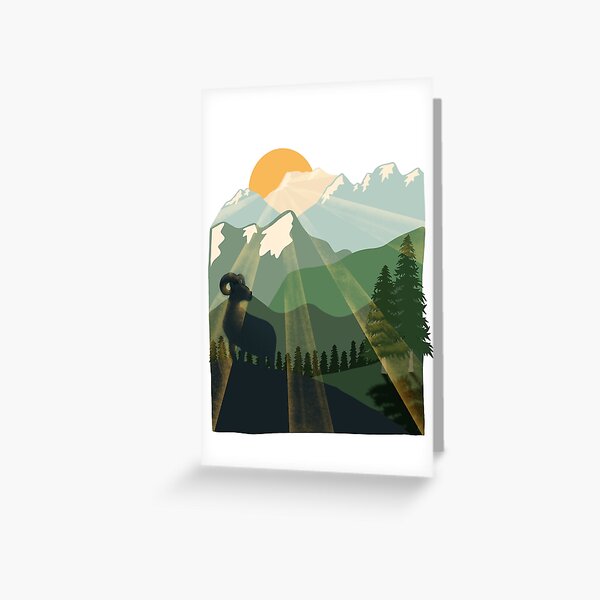 Glacier Goat Greeting Card