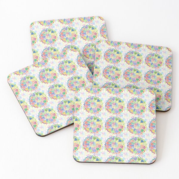 Item preview, Watercolor Overlapped Flower Mandala designed and sold by Shine Design Blossom.