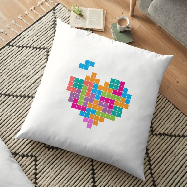 Tetris Heart Shape - Shirts, bags, phone cases Floor Pillow