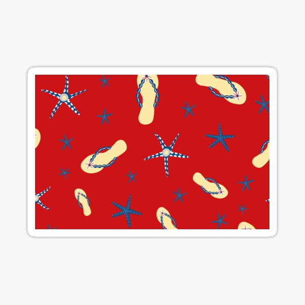 Flip Flops And Sand Sticker