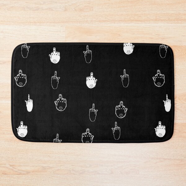 Item preview, Black and White Middle Finger Drawn Pattern designed and sold by thegoodwordsco.