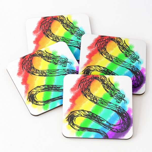 Item preview, Rainbow Scribble Dragon designed and sold by CelticDragoness.