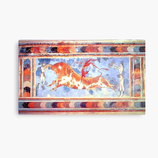 Aperçu de l'œuvre Minoan Bull Leaping Fresco créée et vendue par W. Sheppard Baird.