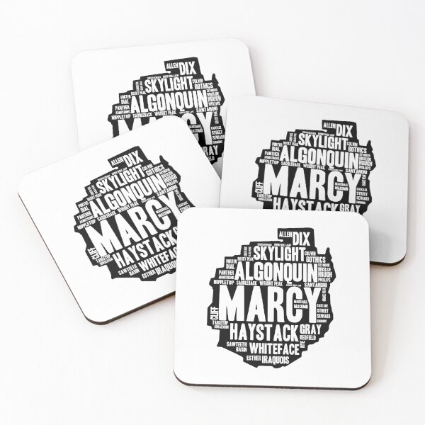 Item preview, Adirondack Park 46 High Peaks Collage Black designed and sold by mountainandmoor.