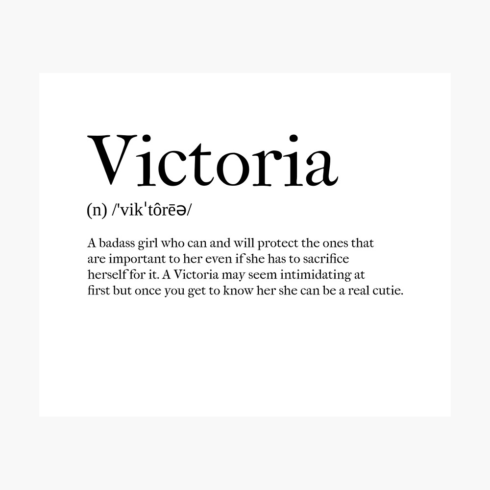 Victoria Definition Poster for Sale by tastifydesigns