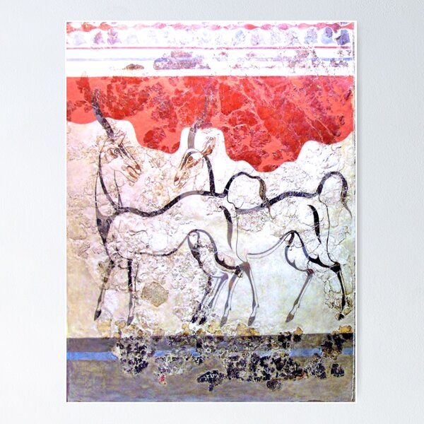 Minoan Antelope Fresco Poster