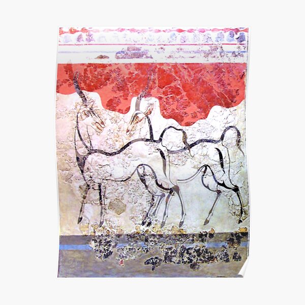 Minoan Antelope Fresco Poster