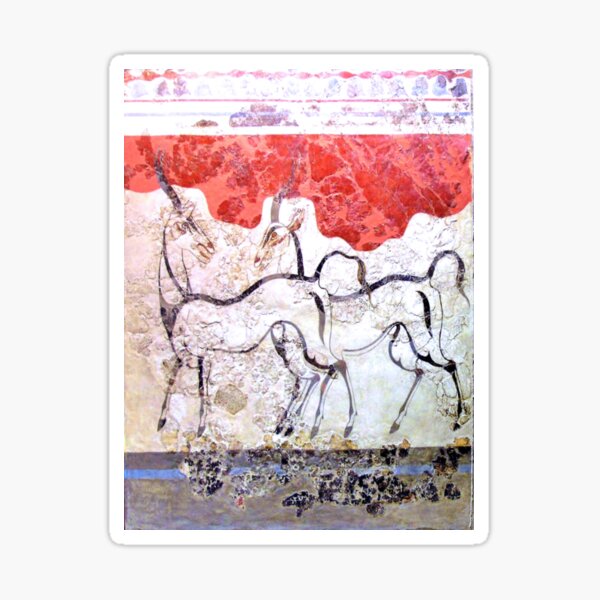Minoan Antelope Fresco Sticker