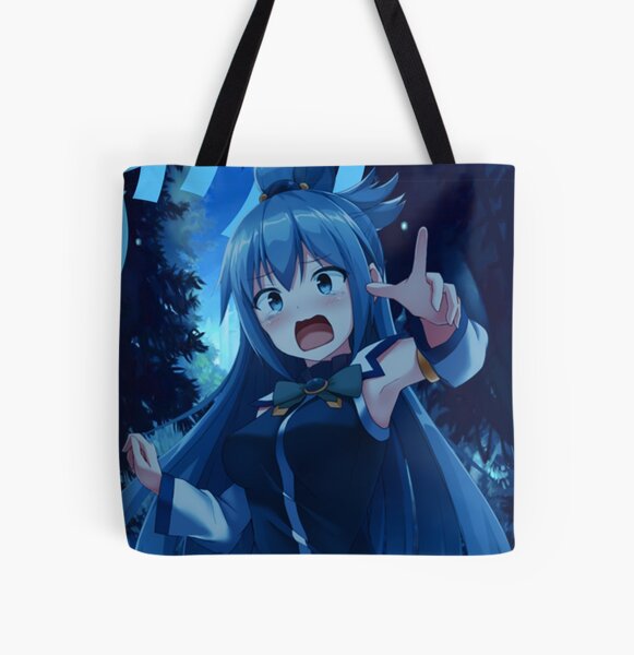 Happy Aqua KonoSuba Anime Girl 2 Tote Bag for Sale by slinkraz