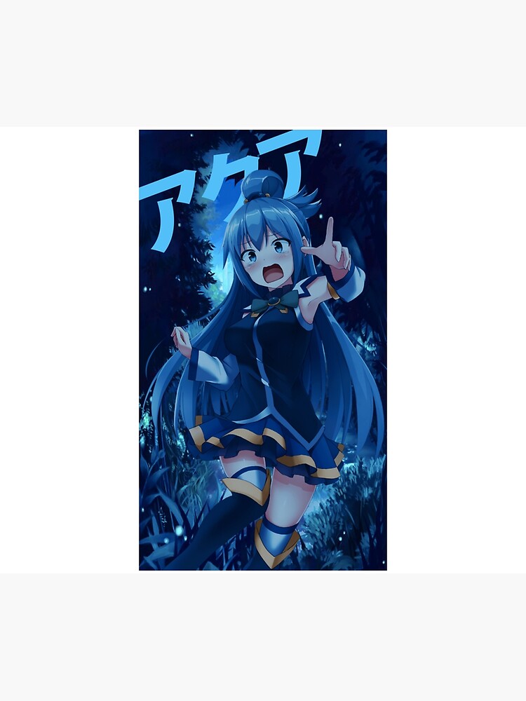 Jumping Aqua KonoSuba Anime Girl Sticker for Sale by slinkraz