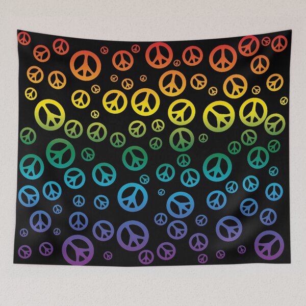 Item preview, Peace Symbol Pattern in Rainbow Colors designed and sold by HectorCantres.