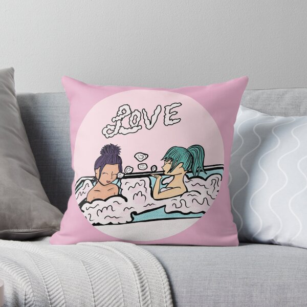 Love, Lesbians and Bubbles Throw Pillow