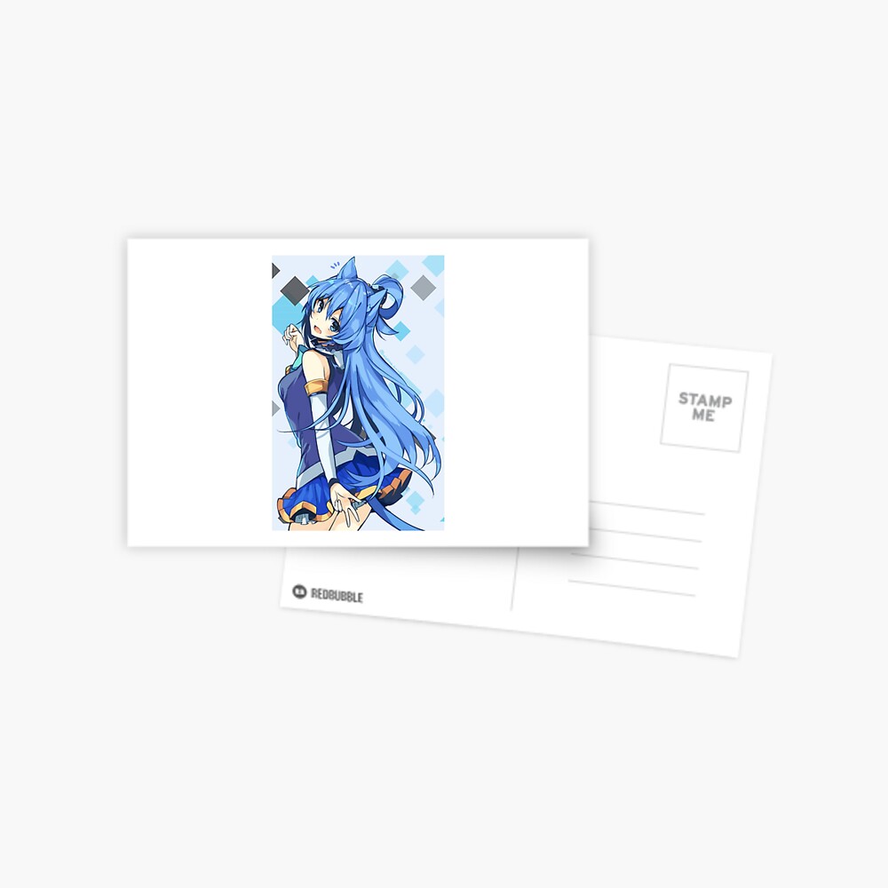 Funny Aqua KonoSuba Anime Girl Postcard for Sale by slinkraz