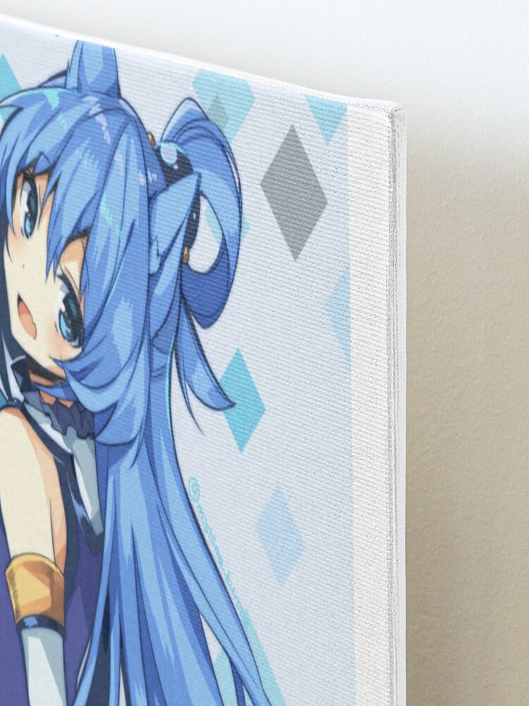 Shy Aqua KonoSuba Anime Girl | Mounted Print