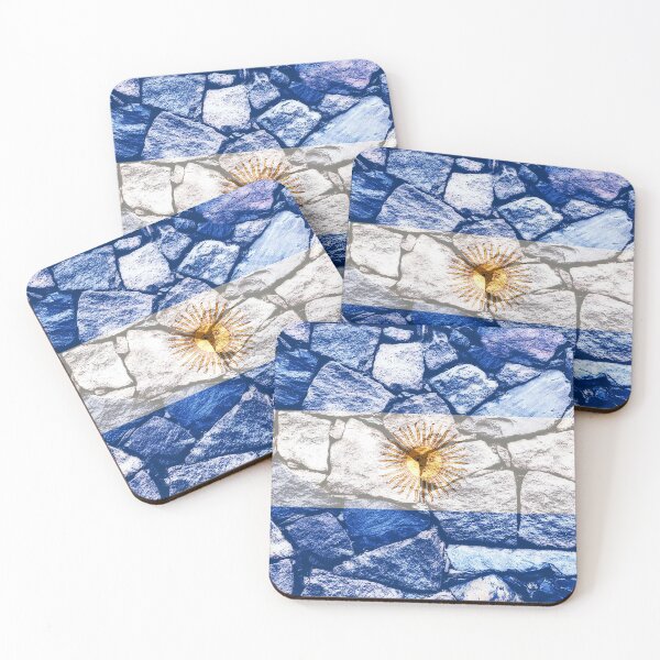 Item preview, Flag of Argentina Rock Wall Masculine Manly Rugged Textured Flags Rustic For Him designed and sold by Dr-Pen.