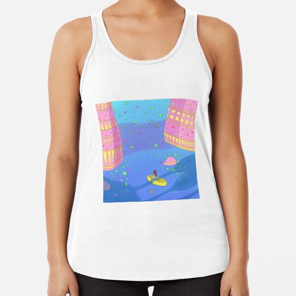 Traveling to unknown places Racerback Tank Top
