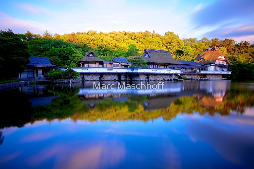 "Komaki Onsen, Misawa, Japan" by Marc Maschhoff Redbubble