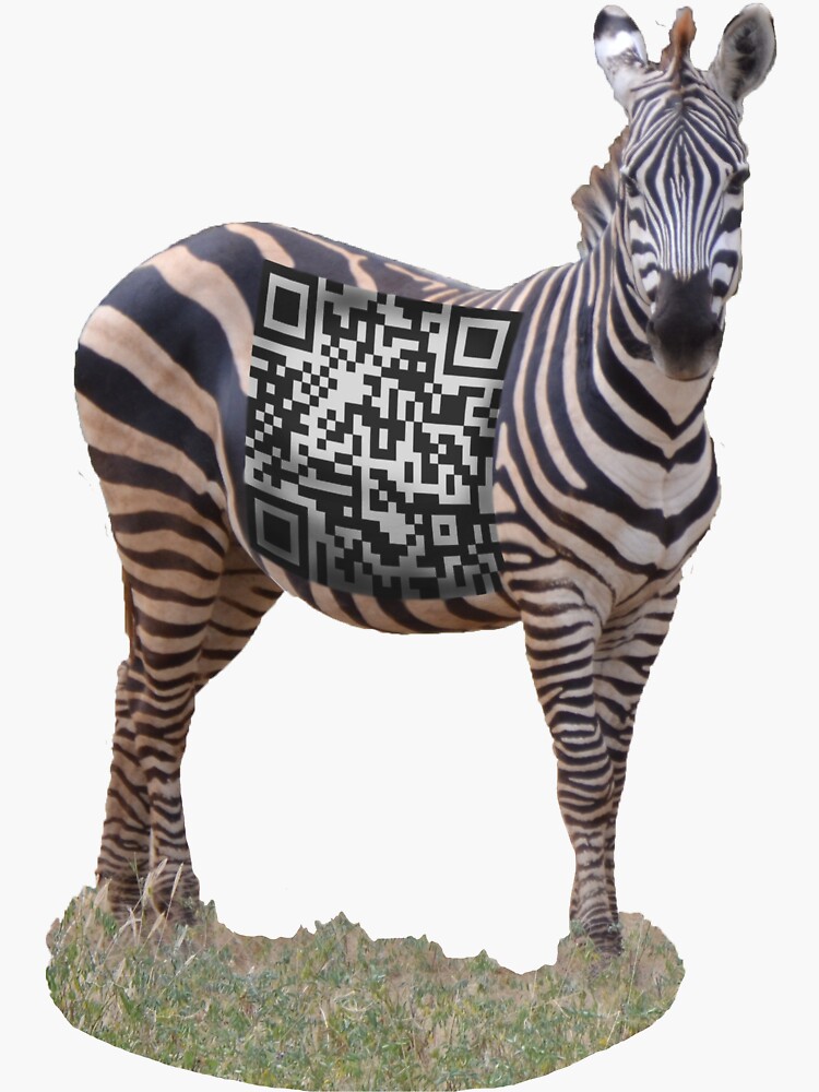 "QR Code Zebra" Sticker by zasbenik Redbubble