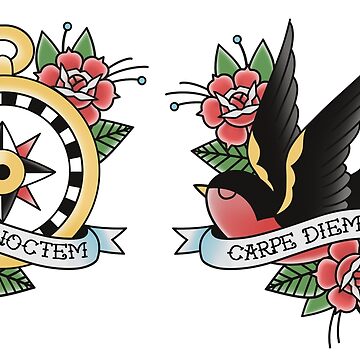 Swallow & Rose, Carpe Diem - Custom Wallpaper