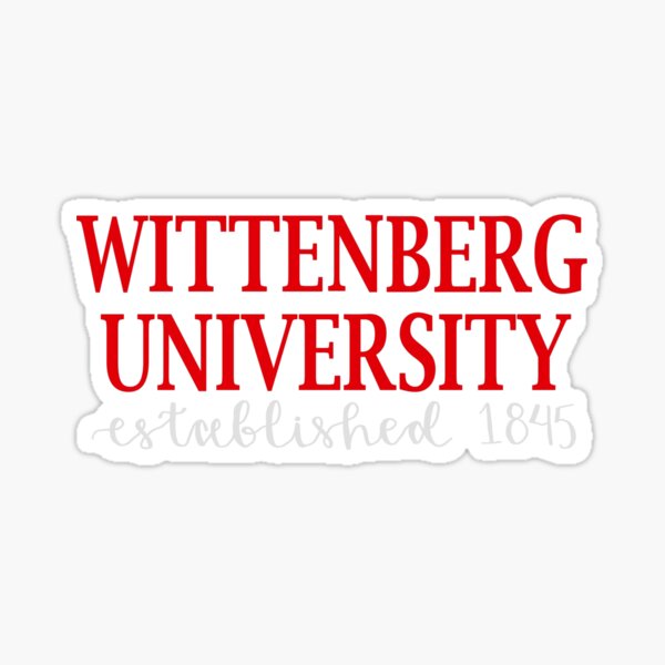 "Wittenberg University" Sticker for Sale by artbyallio Redbubble