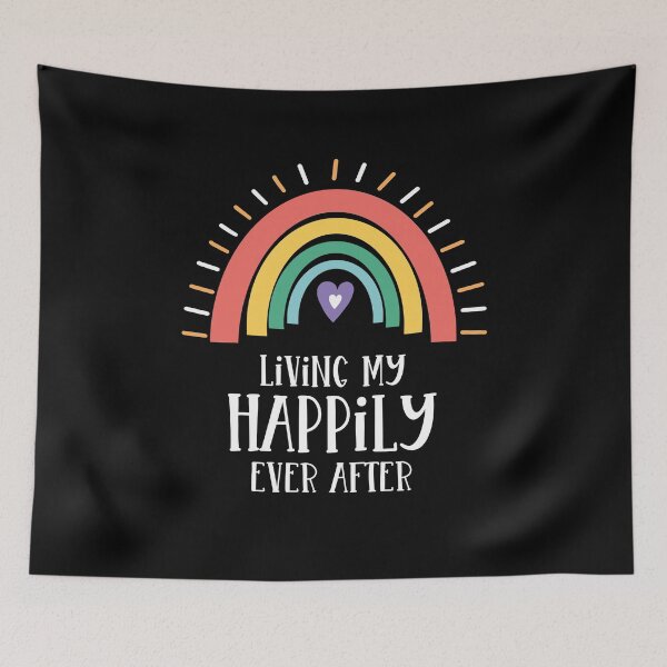 Item preview, Boho Rainbow Uplifting Inspirational Living My Happily Ever After Yoga designed and sold by brightandbold.