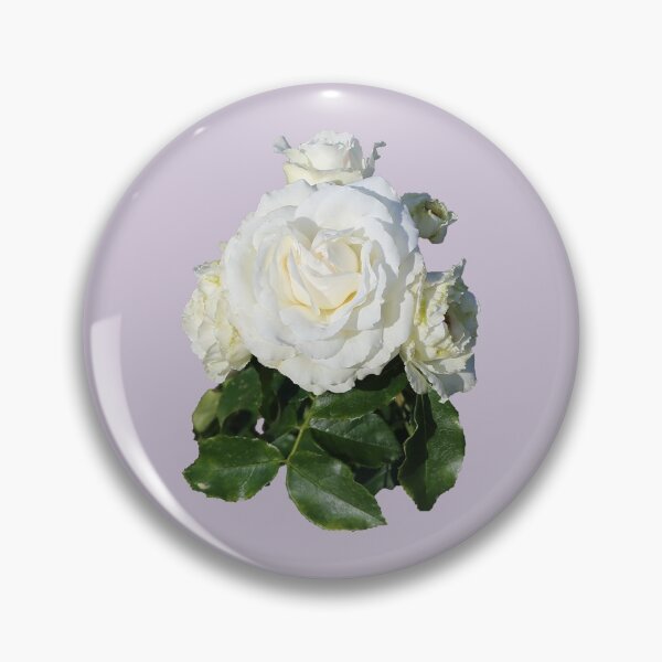 Item preview, Leafy White Rose on Pale Lilac designed and sold by STHogan2.