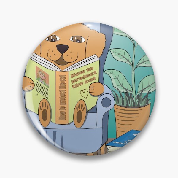 Item preview, Dog Reading designed and sold by iCraftCafe.
