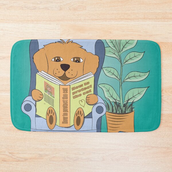 Item preview, Dog Reading designed and sold by iCraftCafe.