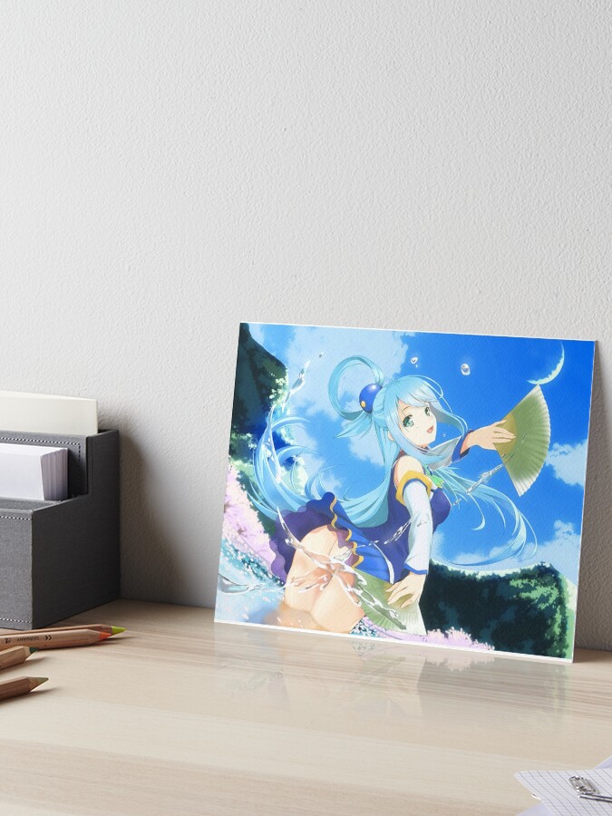 Cute Aqua KonoSuba Anime Greeting Card for Sale by slinkraz