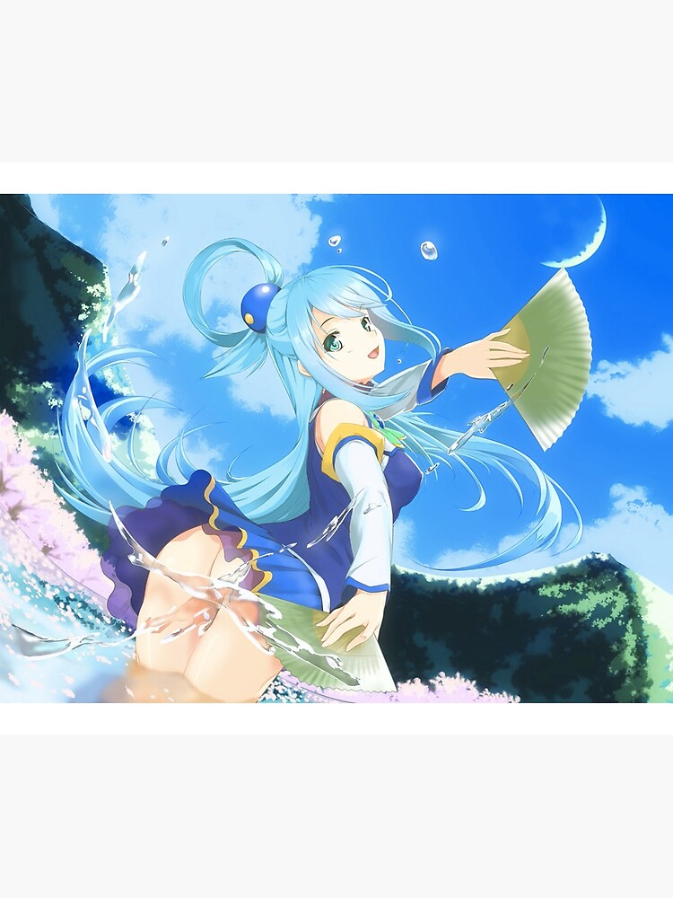 Funny Aqua KonoSuba Anime Girl Postcard for Sale by slinkraz