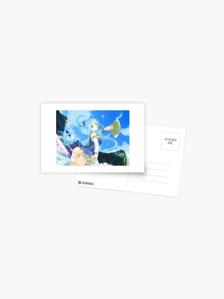 Shy Aqua KonoSuba Anime Girl Mounted Print for Sale by slinkraz