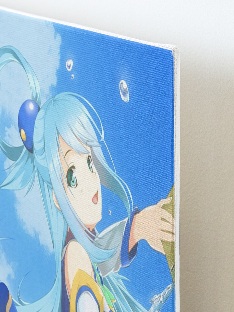 Shy Aqua KonoSuba Anime Girl Mounted Print for Sale by slinkraz