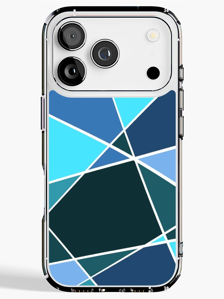 Thumbnail 1 of 5, iPhone Case, Blue Geometric designed and sold by pixiekitcat.
