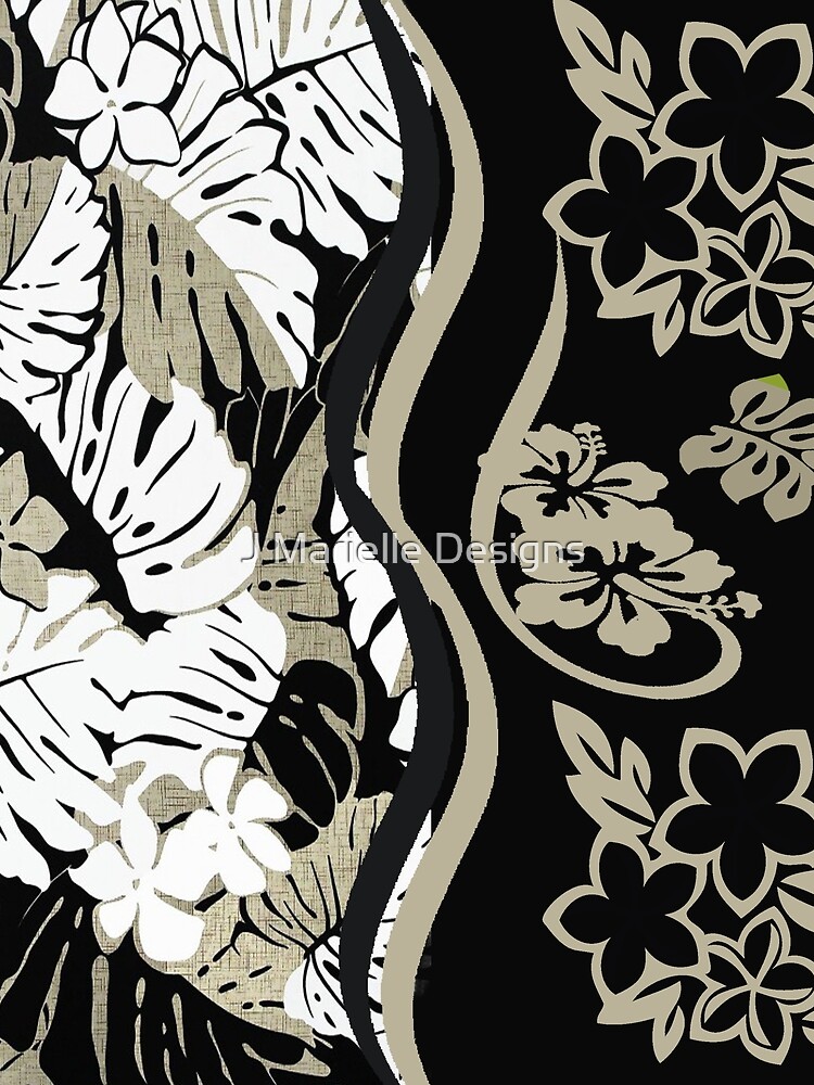 "Traditional Hawaiian Print with Floral Accent" Tshirt for Sale by